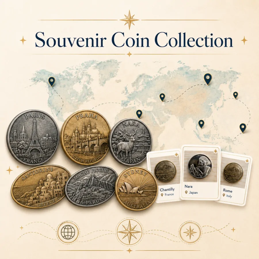 Souvenir coin collection banner